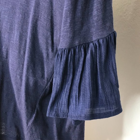 Bobeau Crop Top | Navy | MP - Picture 5 of 7